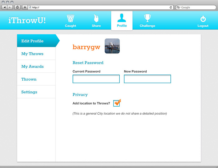 iThrowU Web App